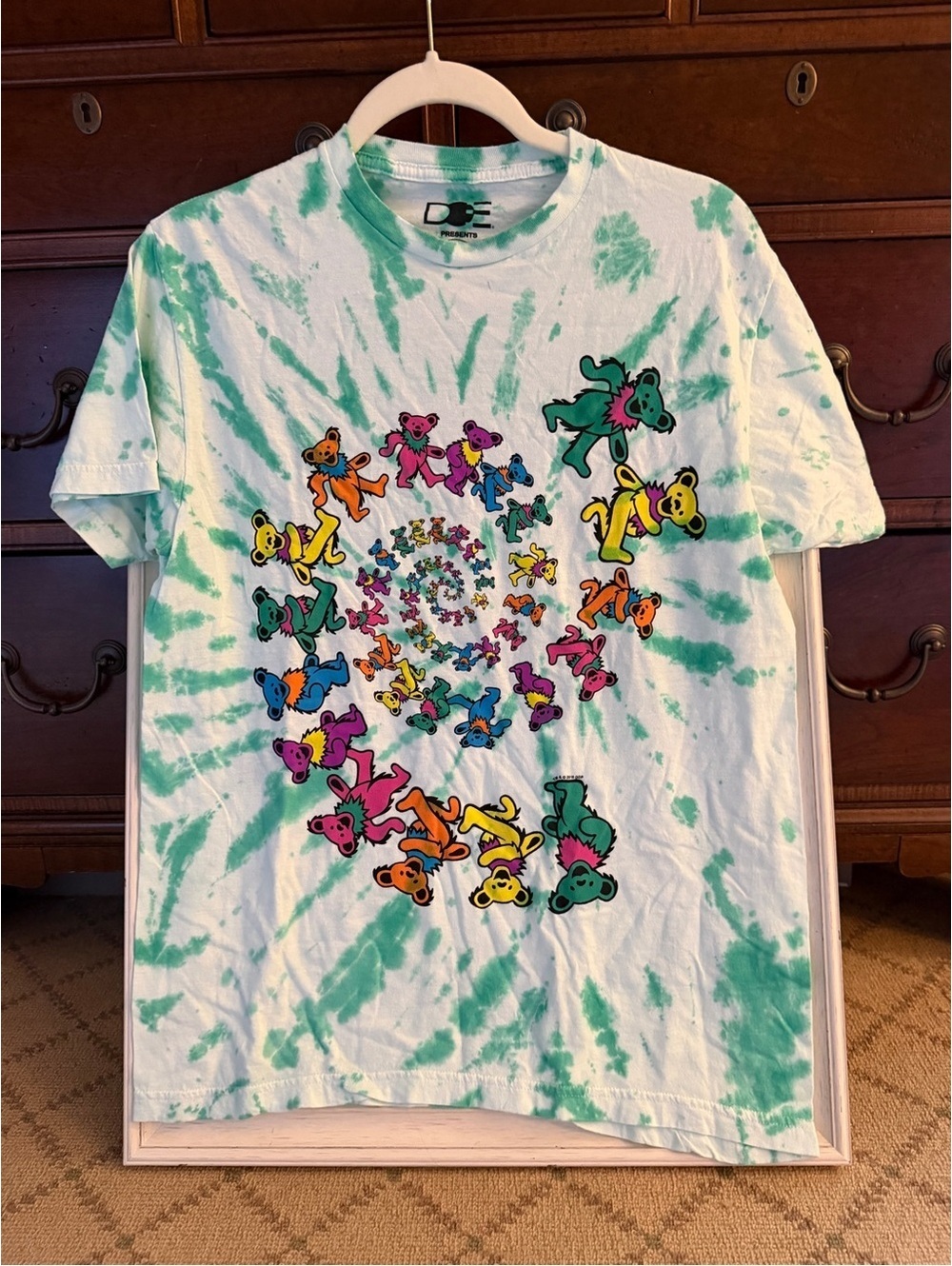 Vintage 2016 DPE Grateful Dead Productions tie dye bears T-shirt S.